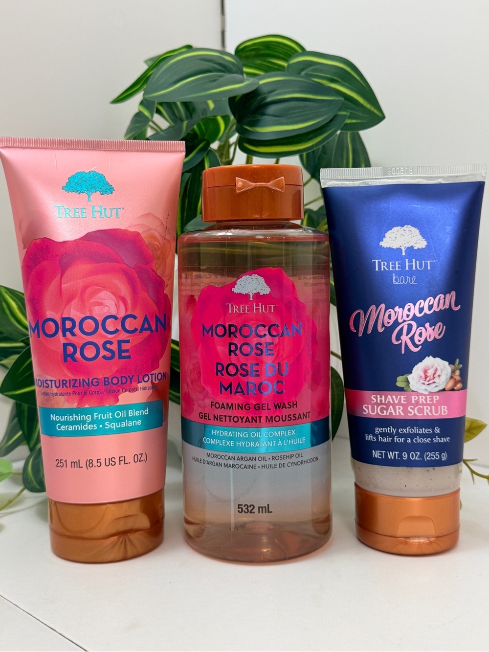 Tree Hut Moroccan Rose 3-Piece Body Care Bundle - New